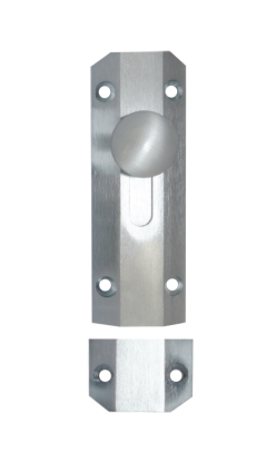 4" Surface Bolt Satin Chrome