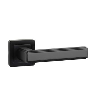 Ares Flat Black Square Rose Handle