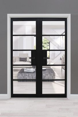 Kew Black Pre-Glazed 5-Lite  (40mm)