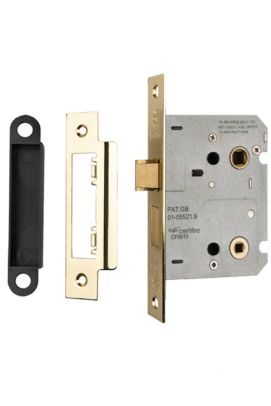 WC Bathroom lock brassed