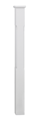 White Primed Chamfered Newel Post