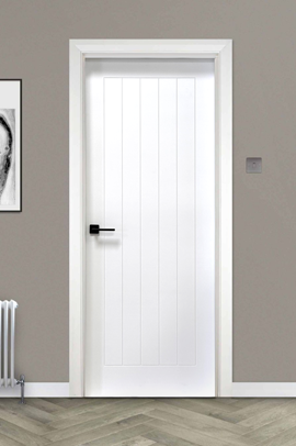 White Primed Mexicano 1/2 Hr Fire Check (44mm)