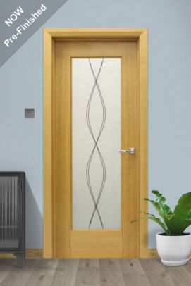 Shaker 1 Lite Unglazed White Oak Door (40mm)