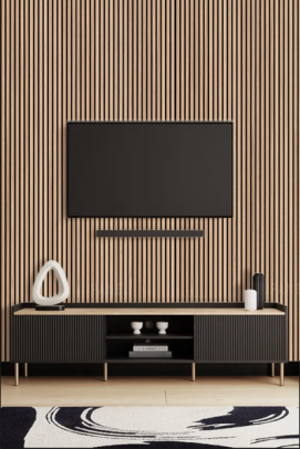Acoustic Oak Slatwall Panel